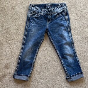 Silver Jeans Women's Ankle Jeans in Medium Blue